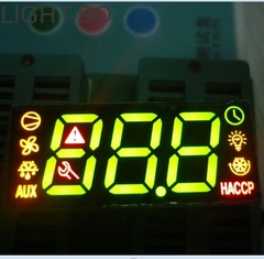 Pantalla LED de encargo del control del refrigerador, 3 brillantes estupendos llevada segmento de la exhibición del dígito 7