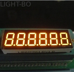 Pantalla LED electrónica del segmento del dígito 7 de las escalas 6 ámbar ultra brillante de 0,36 pulgadas
