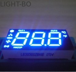 Pantalla LED de encargo del color azul, pantalla LED triple del segmento del dígito 7 para el refrigerador