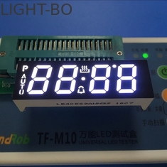 Pantalla LED de encargo ultra blanca, 4 ánodo común de la exhibición de segmento del dígito siete para el contador de tiempo del horno