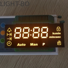 pantalla LED de encargo de la altura de carácter de 10.7m m ultra ambarina para el contador de tiempo del horno de Digitaces