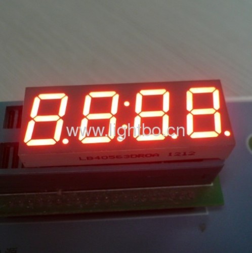 dígito 4 0,56 pulgadas del cátodo del rojo 7 de pantalla LED ultra brillante común del segmento