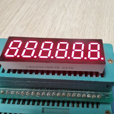 Un buen precio. Display LED de 6 dígitos rojo de 0,36 pulgadas de 7 segmentos, ampliamente utilizado para el panel de instrumentos en línea