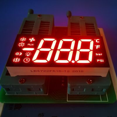 Un buen precio. 3 dígitos 7 segmentos de anodo común pantalla LED rojo súper brillante para el panel de control de refrigeración en línea