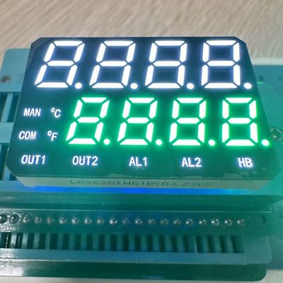 Un buen precio. High Brightness White /Pure Green Dual Line 7 Segment LED Display Common Anode for Temperature Indicator en línea