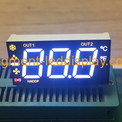 Un buen precio. Pantalla LED triple multicolora del segmento del dígito 7 para el refrigerador con el doblez del perno de 90 grados en línea