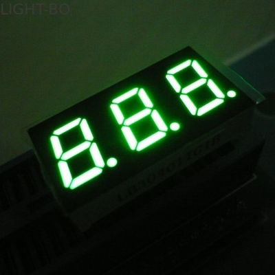 Un buen precio. Display LED de 7 segmentos de color verde puro de tres dígitos Anodo común en línea