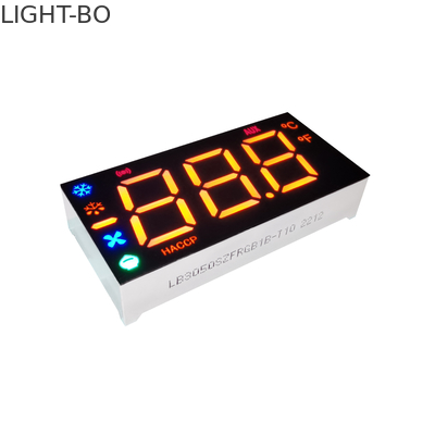 Display LED multicolor personalizado de 3 dígitos de 0,5' de siete segmentos para el control del refrigerador