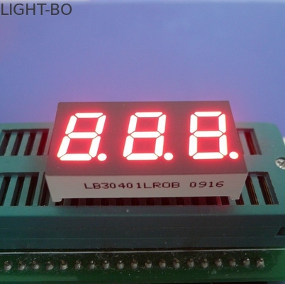 Display LED de 7 segmentos de color rojo súper brillante con catodo común de tres dígitos