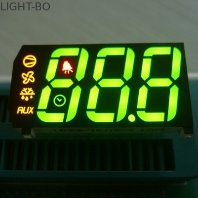 Exhibición llevada segmento del dígito 7 del triple del multicolor del alto brillo para el indicador del refrigerador