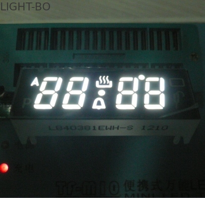 Pantalla LED de encargo del Pin de /SMD de la INMERSIÓN, blanco puro común de la exhibición de segmento del cátodo 7