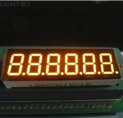 Ámbar alfanumérico de la pantalla LED 6 del segmento continuo del dígito 7 0,36 pulgadas
