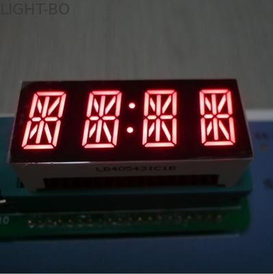 4 rojo brillante de la pantalla LED alfanumérica del segmento del dígito 7 para el tablero de instrumentos