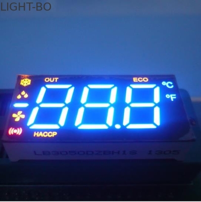 Pantalla LED de segmento multi del dígito siete del triple del color 0.50lnch para calentar tiempo duradero común del ánodo CC/CA