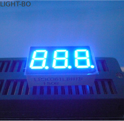 0,36 avance lentamente la pantalla LED numérica, exhibición llevada segmento 80mcd - 100mcd del dight 7 del azul 3