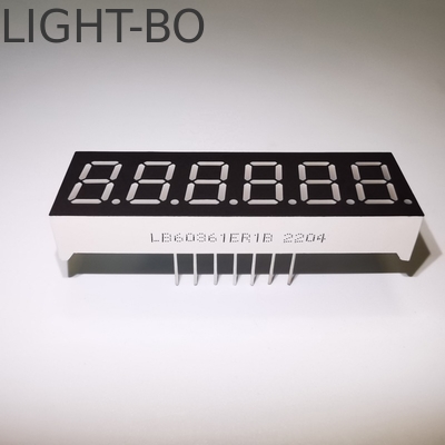 Cuerpo de plástico pantalla LED de 14 segmentos de color rojo brillante con altura de carácter de 14,2 mm