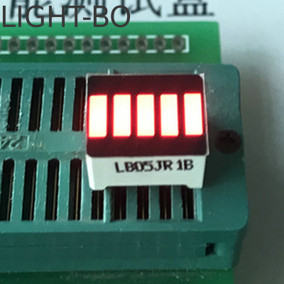 Color ROJO Anodo de cinco segmentos de luz LED de barra de segmento LED de pantalla para batería