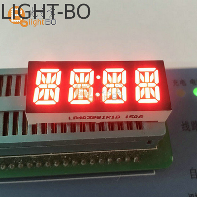 Ultrabrillante rojo de 0,39 pulgadas Anodo 4 dígitos 14 segmentos LED