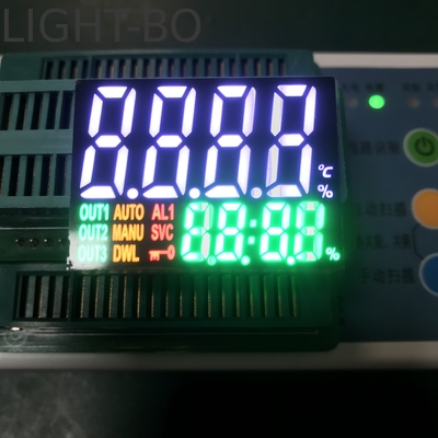 Display LED multicolor de doble fila de cuatro dígitos y siete segmentos para instrumentos de control