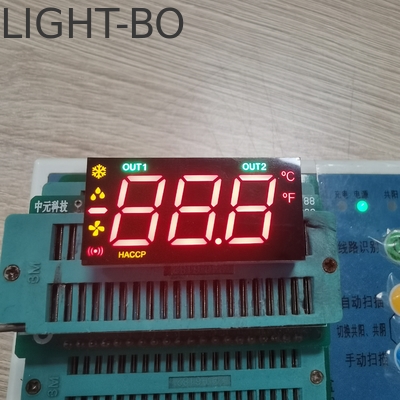 Multicolor Personalizado 3 dígitos 7 segmentos LED Display Cátodo común Pin de fila única
