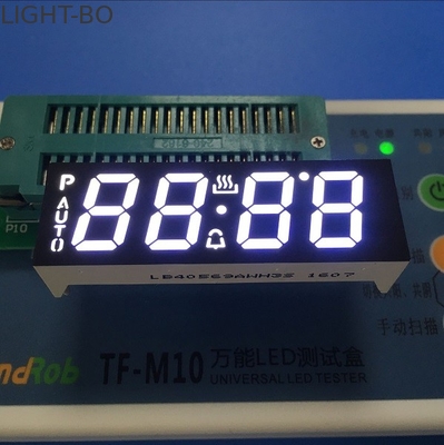 Un buen precio. Pantalla LED de encargo ultra blanca, 4 ánodo común de la exhibición de segmento del dígito siete para el contador de tiempo del horno en línea