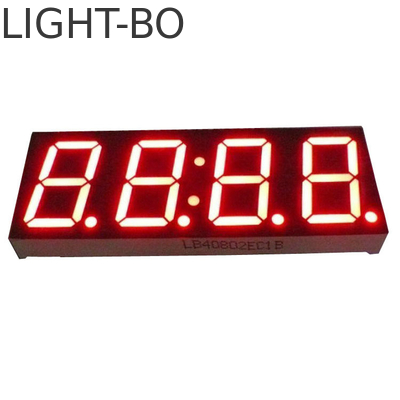 Display de reloj LED de polaridad de cátodo común con marco de aluminio en color gris/negro