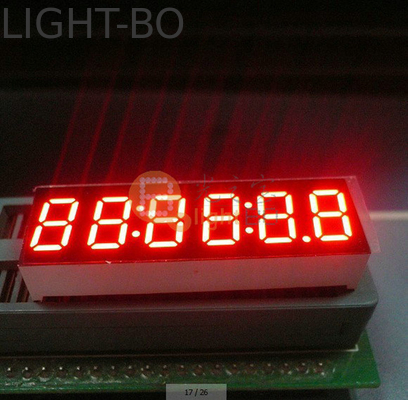 Display de reloj LED de 6 dígitos con longitud de onda de 515-525nm y fuente de energía eléctrica