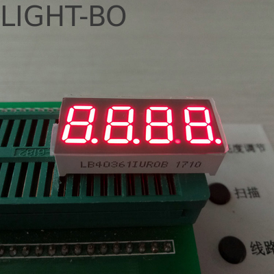 Display LED de reloj de color blanco ultra brillante y potente con dimensiones externas de 39.2 X 12.9 X 6.4 mm