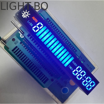 Modulo de visualización LED de diseño personalizado azul/rojo/blanco de 7 segmentos de cátodo común para el capó de alcance