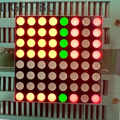 Rendimiento del estabilizador de ánodo común 3mm 8*8DOT Display LED de matriz bicolor rojo/verde para señales móviles