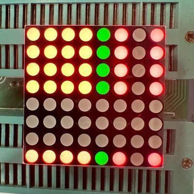 Rendimiento del estabilizador de ánodo común 3mm 8*8DOT Display LED de matriz bicolor rojo/verde para señales móviles