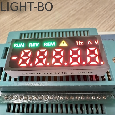 Display LED de rojo brillante/verde/ ámbar personalizado de 5 dígitos y 7 segmentos para control industrial
