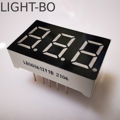 Un buen precio. Pantalla LED de ámbar súper brillante 7 segmentos 3 dígitos 9,2 mm Cátodo común para panel medidor en línea