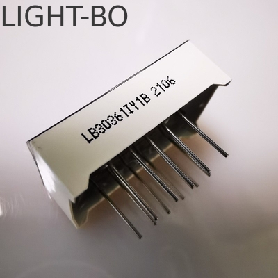 Pantalla LED con cátodo común de ámbar súper brillante 7 segmentos de 3 dígitos de 9,2 mm para medidor de panel