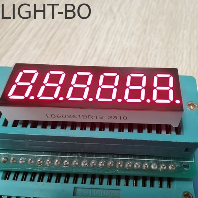 Un buen precio. Ultra brillante pantalla LED roja de 6 dígitos 0,36 pulgadas 7 segmentos, ampliamente utilizado para el panel de instrumentos en línea
