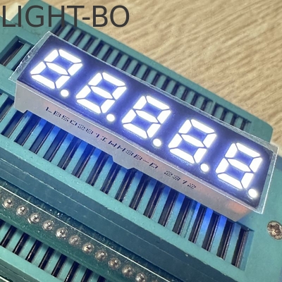 5 dígitos 7 mm 7 segmentos de pantalla LED Anodo común Ultra Brillante Blanco para el convertidor de frecuencia