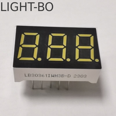 Pantalla LED de 3 dígitos y 7 segmentos de color blanco ultrabrillante de 0,36