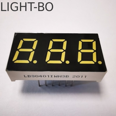 Display LED de segmento blanco de 7 dígitos con cátodo común para el indicador de temperatura