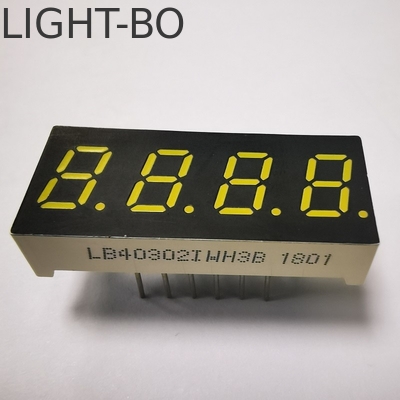 Un buen precio. 4 dígitos 7 segmentos de pantalla LED con cátodo común Ultra Blanco 7.62 mm para indicador de temperatura en línea