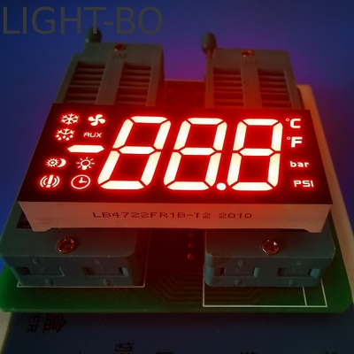 Display LED de 3 dígitos de 7 segmentos de catodo común rojo súper brillante para el panel de control de refrigeración