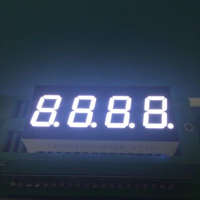 Un buen precio. Pantalla LED de 7 segmentos de ánodo común de 4 dígitos y 0.4 pulgadas blanco ultrabrillante para panel de instrumentos en línea