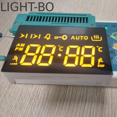 Un buen precio. Pantalla LED de color ámbar ultra 7 segmentos 4 dígitos Cátodo común para 4 teclas táctiles en línea