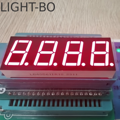4 dígitos 14.2 mm de alto brillo rojo 7 segmentos de pantalla LED Anodo común para el control de la temperatura