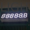 Pantalla LED de 7 segmentos blanca de 6 dígitos 9.2 mm Cátodo común para temporizador de cuenta atrás digital