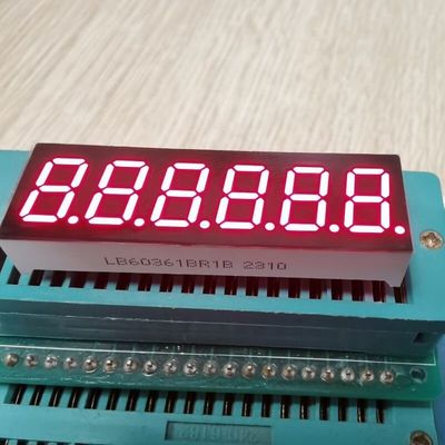 Display LED de 6 dígitos rojo de 0,36 pulgadas de 7 segmentos, ampliamente utilizado para el panel de instrumentos