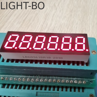 Display LED de 7 segmentos de color rojo de alto brillo de 6 dígitos 9.2 mm Cátodo común para temporizador de cuenta atrás digital