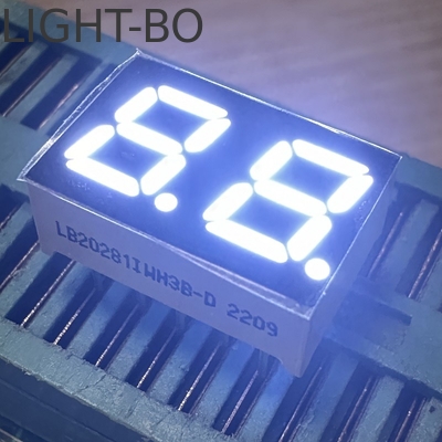 Super Brillante Blanco de 2 dígitos 7mm 7 Segmento de pantalla LED Cátodo común para electrodomésticos