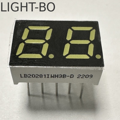 2 dígitos 7 mm 7 segmentos LED Super Brillante Blanco Anodo Común para electrodomésticos
