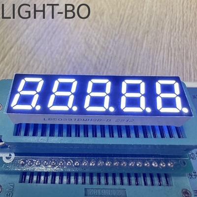7 segmentos de pantalla LED Ultra Blanco 5 dígitos 0.39 pulgadas Cátodo común para indicador digital