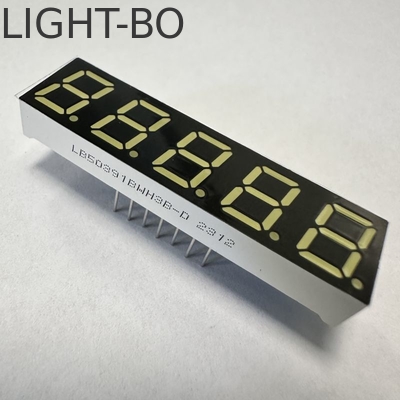 Ultra Blanco 7 Segmento LED Display 5 dígitos 0,39 pulgadas Anodo común para el indicador digital